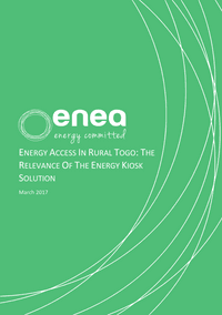 Energy Access in rural Togo: the relevance of the energy kiosk solution